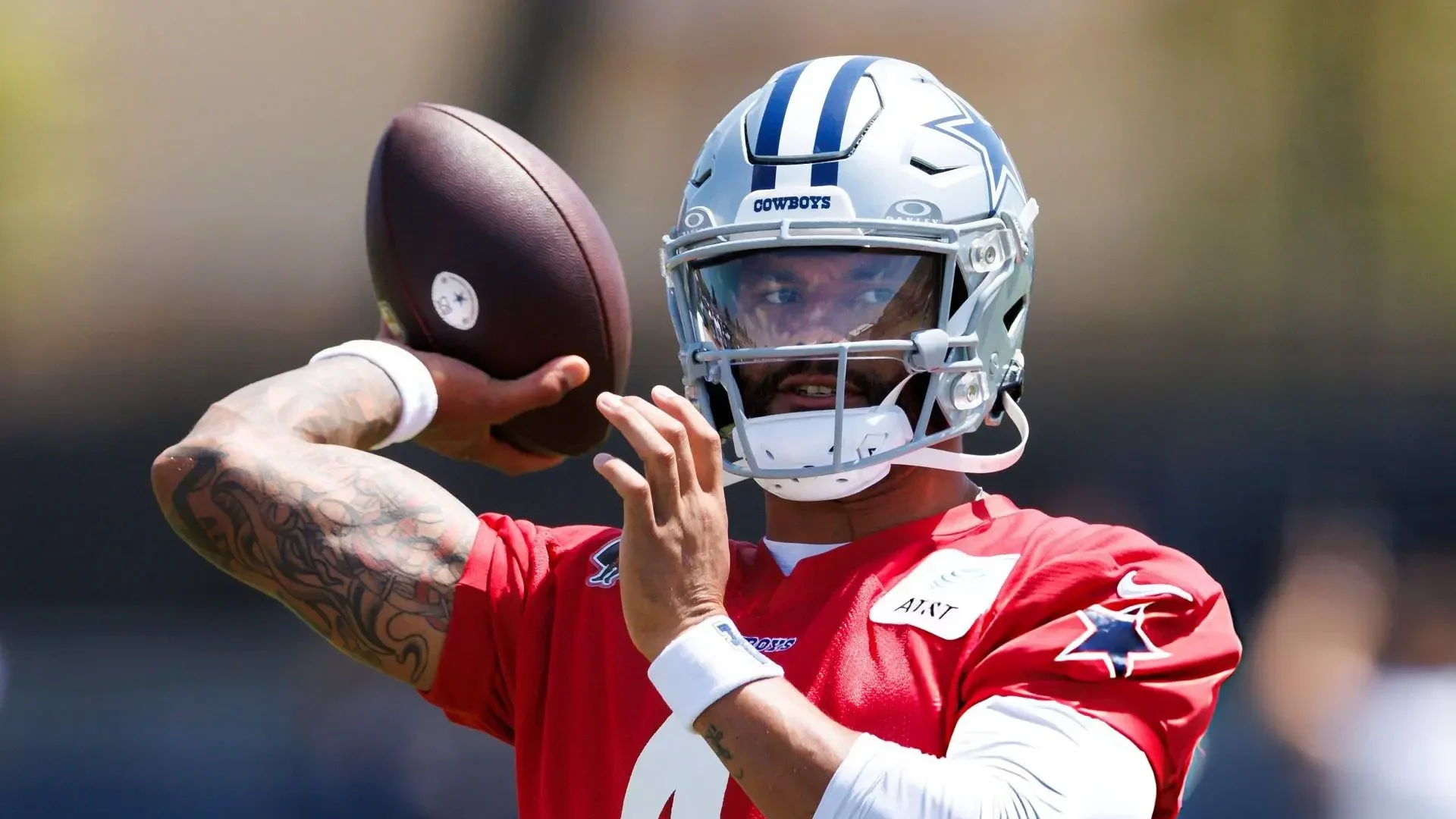 Dak Prescott at the Cowboys training camp