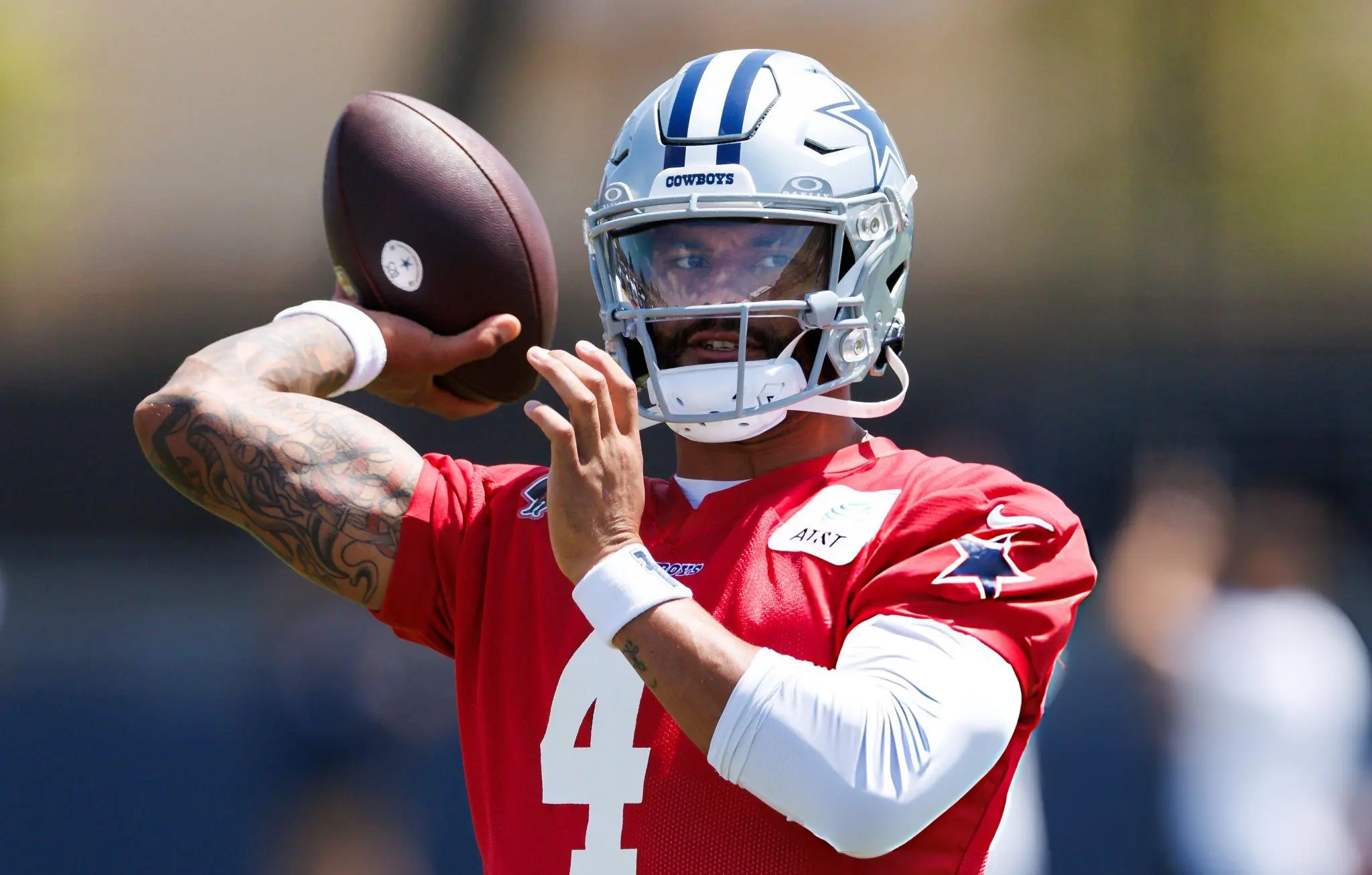 Dak Prescott at the Cowboys training camp