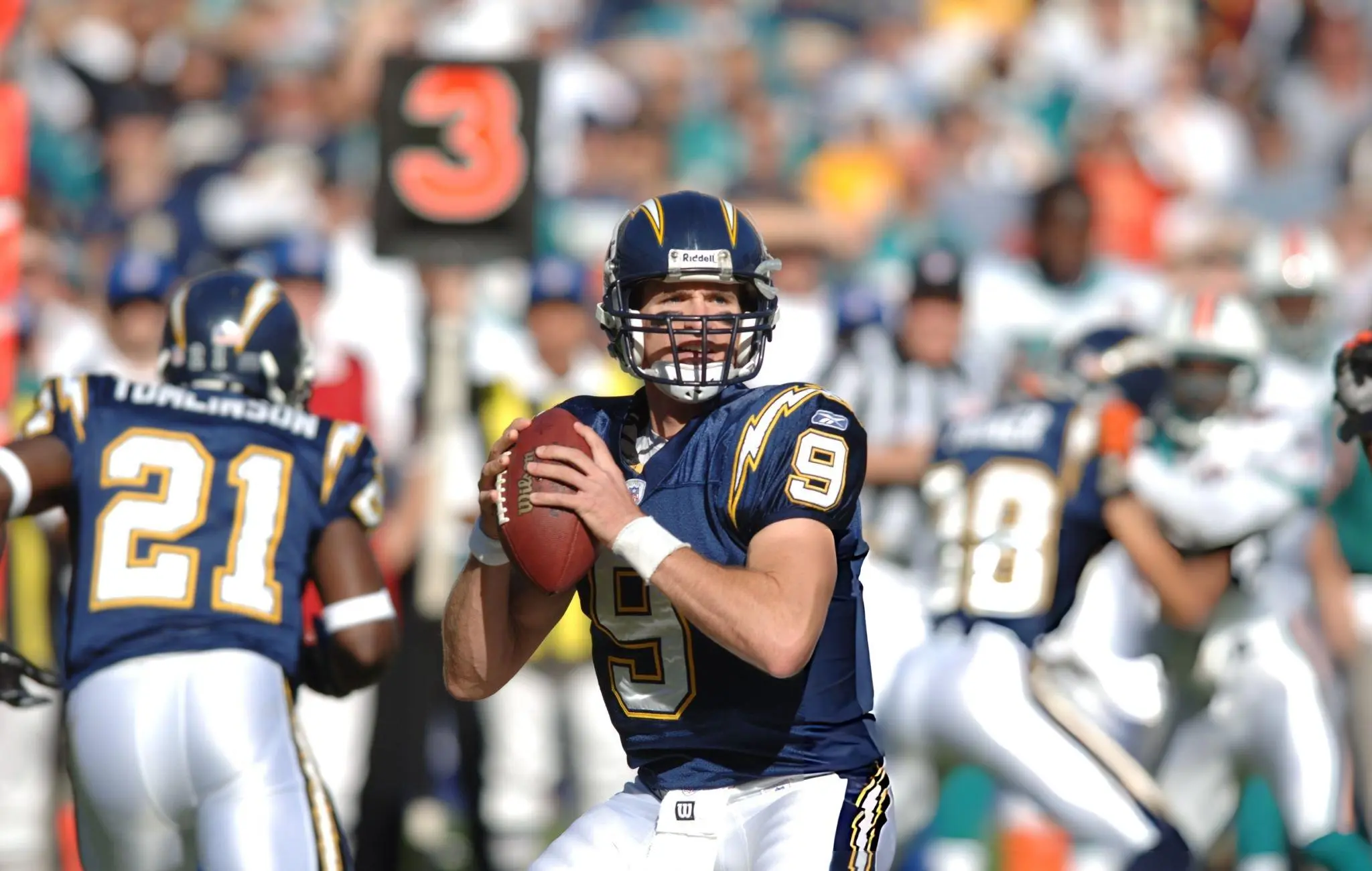 Drew Brees when he played for the Chargers
